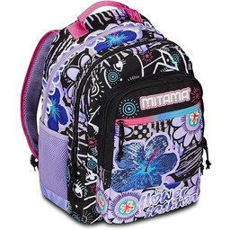 Mitama Kwiatowy plecak z potrójną komorą z przednią