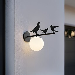 Zewnętrzna Lampa Lindby, Lintu Bird, ściemnialny, czarny, balkon,