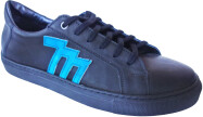 Skórzane buty sportowe niebieskie nr 41