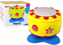 Duży Interaktywny Bębenek Muzyczny Światełka 19 cm