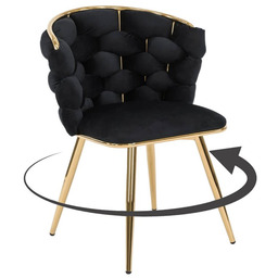 Krzesło obrotowe DC-3039 czarne #66 złote nogi