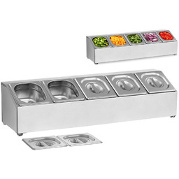 Ekspozytor stojak na pojemniki gastronomiczne 5 x GN1/6
