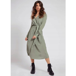 Guess Sukienka Koszulowa Khaki Midi Xs 0A4D6* Xs
