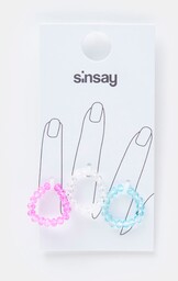 Sinsay - Pierścionki 3 pack - Wielobarwny