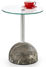 Elior Okrągły popielaty stolik kawowy L9-R99