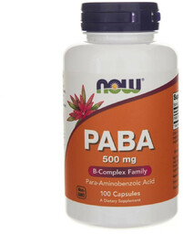 Now Foods Paba 500 mg Kompleks witamin