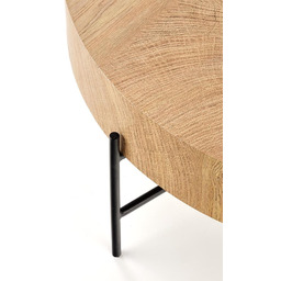 Stolik kawowy okrągły dąb naturalny mat 80 cm