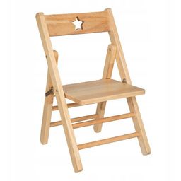 Składane krzesło dziecięce Drewniane Małe Stołek z oparciem