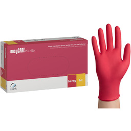 Zarys Easycare Nitrile, rękawice nitrylowe, 100szt., malinowe, rozmiar