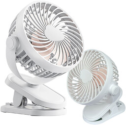 Wentylator wiatrak 2800 mAh wiatraczek LED przenośny klips