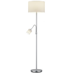 Lampa podłogowa do salonu z dodatkową lampką