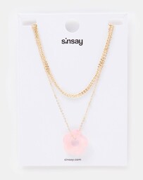 Sinsay - Naszyjniki 2 pack - Różowy