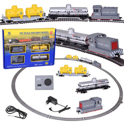 Kolejka elektryczna z jednostką sterującą pociąg towarowy cysterny