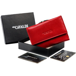 Portfel skórzany Cavaldi RD-18-GCL-6368 czerwony
