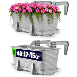 Doniczka rattanowa z podstawką Frette 40 cm +