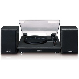 Lenco LS-100BK Manualny Napęd paskowy Czarny Gramofon