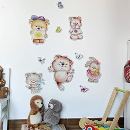 Naklejki ścienne dla dzieci dla dzieci misie delikatne