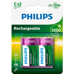 2x akumulatorki C / R14 3000 mah philips