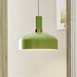 Eko-Light Żyrandol Malmo z kloszem w kolorze miętowej