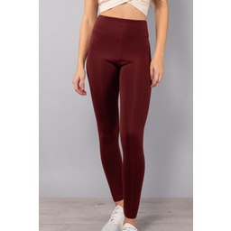 Legginsy damskie sportowe z wysokim stanem bordo LG13