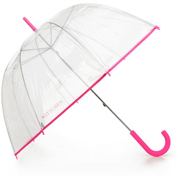 Parasol transparentny różowy