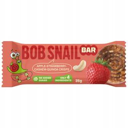 Bob Snail Baton owocowo-orzechowy, jabłko, truskawka, nerkowce, chrupki
