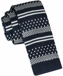 Krawat Knit (Dzianinowy) - Wzór Norweski - Świąteczny