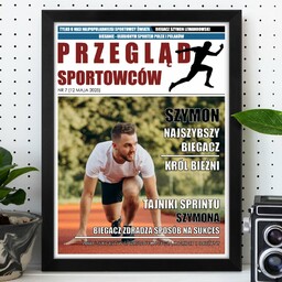 Plakat personalizowany ze zdjęciem Przegląd Sportowców w ramce