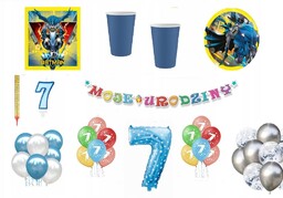 Zestaw Batman Superman 7 Urodziny Balony