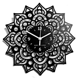 Natychmiastowa Karma zegary ścienne Mandala kwiaty Artwork wzór