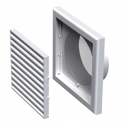 MW100AK Kratka 154x154 kołnierz fi 100 biała