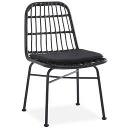 K401 krzesło czarny / popielaty z poduszką