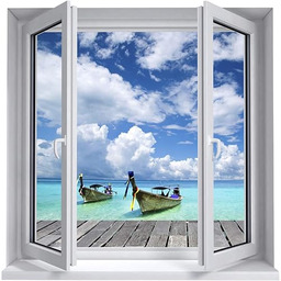 Naklejka z efektem 3D naklejka ścienna tropikalna sceneria