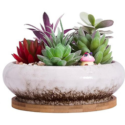 Artketty Doniczki na sukulenty, 18 cm, ceramiczne,