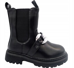 Buty Botki Workery Dziewczęce Sztyblety Platforma