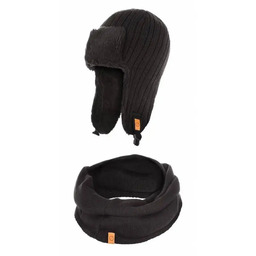 Zestaw zimowy Brdrene czapka komin 103125 czarny