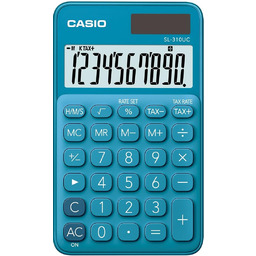 KALKULATOR KIESZONKOWY CASIO SL-310UC-BU NIEBIESKI, 10 CYFROWY WYŚWIETLACZ