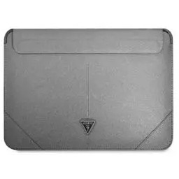 Guess Saffiano Triangle Logo GUCS16PSATLG 16" Srebrny Etui