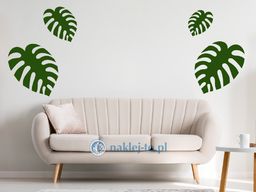Naklejka monstera liście zestaw Seria kwiaty
