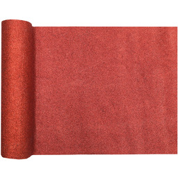 Dekoracja bieżnik brokatowy na stół - czerwony -