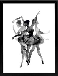 Homemania obraz z ramką portretową, baletnica-dekoracje, sztuka ścienna,