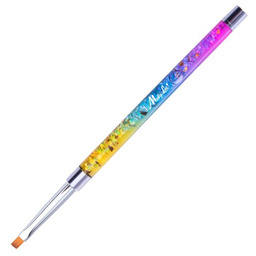 Pędzelek do żelu Pro Gel Rainbow kwadratowy MollyLac