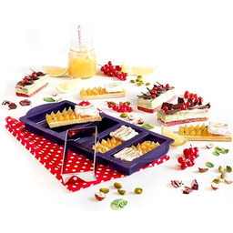 YOKO DESIGN 1450 Zestaw do tartaletek/Mini Silikon Fioletowy