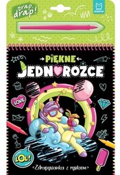 Aksjomat Zdrapywanka z rysikiem Drap Drap! Piękne jednorożce