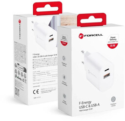 Ładowarka sieciowa FORCELL F-ENERGY Typ C + USB