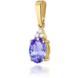 Złota zawieszka wisiorek Z308 Tanzanit 0,70ct żółte złoto