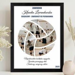 Plakat personalizowany kolaż zdjęć w ramce z nadrukiem