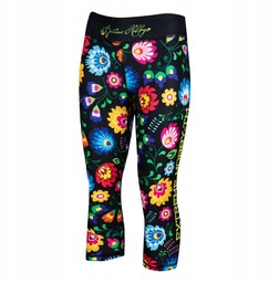 Legginsy Extram Hobby damskie Folk 2 3/4 Xs