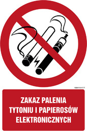 GC077 ZAKAZ PALENIA TYTONIU I PAPIEROSÓW ELEKTRONICZNYCH, FN
