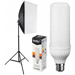 Zestaw foto Softbox 40x40cm 85W statyw makijaż